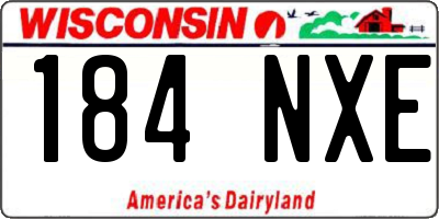 WI license plate 184NXE