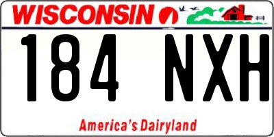WI license plate 184NXH