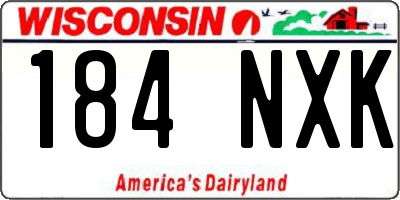 WI license plate 184NXK