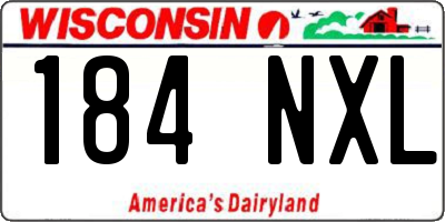 WI license plate 184NXL