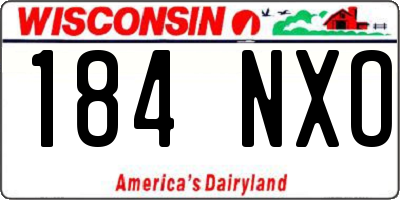 WI license plate 184NXO