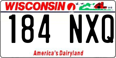 WI license plate 184NXQ