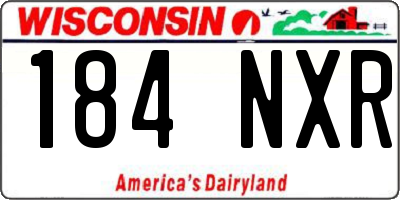 WI license plate 184NXR