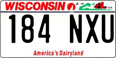 WI license plate 184NXU