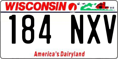 WI license plate 184NXV