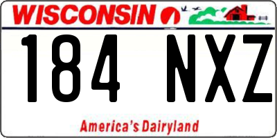 WI license plate 184NXZ