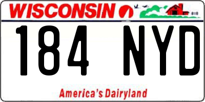 WI license plate 184NYD