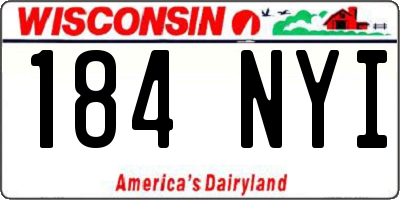 WI license plate 184NYI