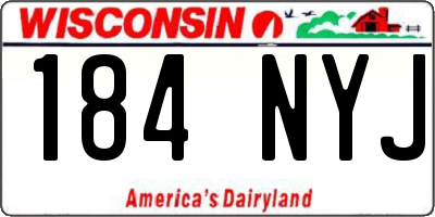 WI license plate 184NYJ