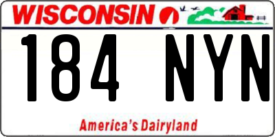 WI license plate 184NYN