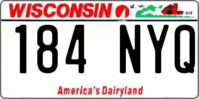 WI license plate 184NYQ