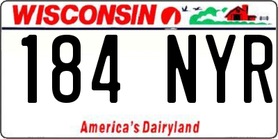 WI license plate 184NYR