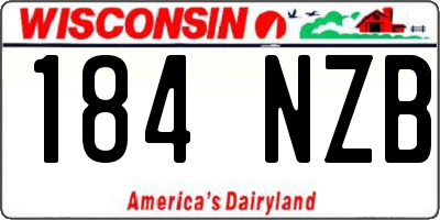 WI license plate 184NZB