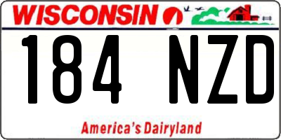 WI license plate 184NZD