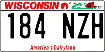 WI license plate 184NZH