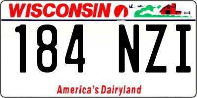 WI license plate 184NZI