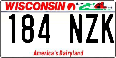 WI license plate 184NZK