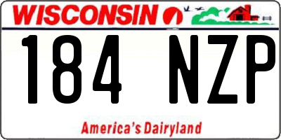 WI license plate 184NZP