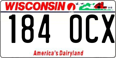 WI license plate 184OCX
