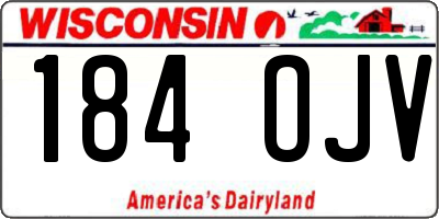 WI license plate 184OJV