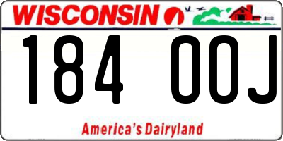 WI license plate 184OOJ