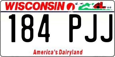 WI license plate 184PJJ