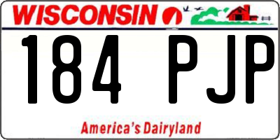WI license plate 184PJP