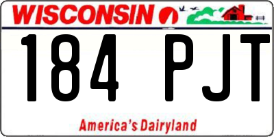 WI license plate 184PJT