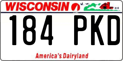 WI license plate 184PKD