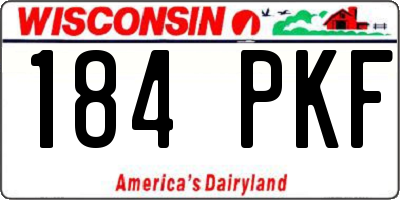 WI license plate 184PKF