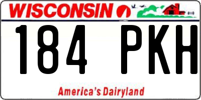 WI license plate 184PKH