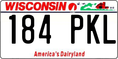 WI license plate 184PKL