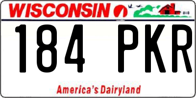 WI license plate 184PKR