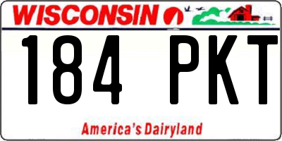 WI license plate 184PKT