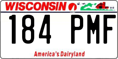 WI license plate 184PMF