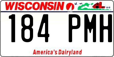 WI license plate 184PMH