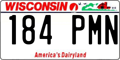 WI license plate 184PMN