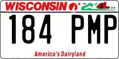 WI license plate 184PMP