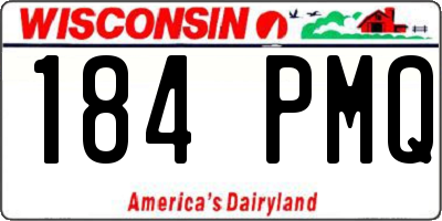 WI license plate 184PMQ