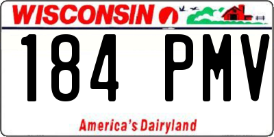WI license plate 184PMV