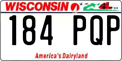 WI license plate 184PQP