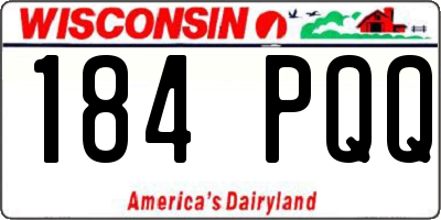 WI license plate 184PQQ