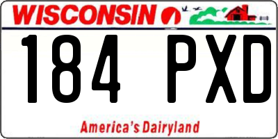 WI license plate 184PXD