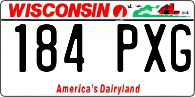 WI license plate 184PXG