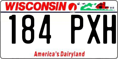 WI license plate 184PXH