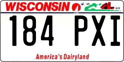 WI license plate 184PXI