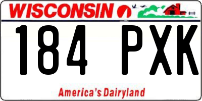 WI license plate 184PXK