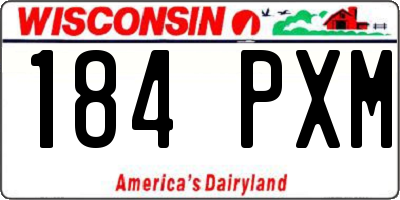 WI license plate 184PXM