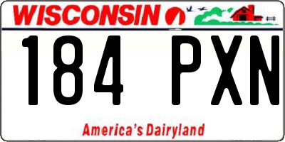 WI license plate 184PXN