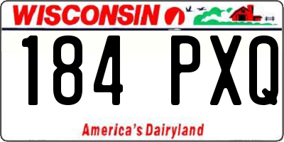 WI license plate 184PXQ